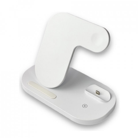Бездротова зарядка стенд Smart 3 in 1 Fast 15W Z7 (white)